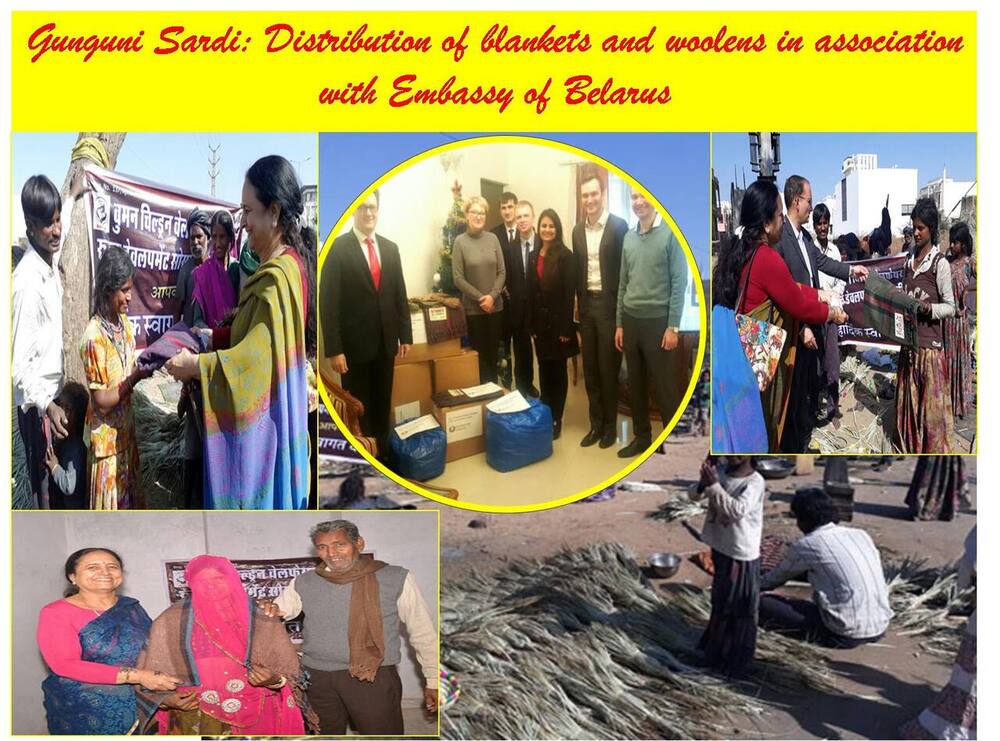 Gunguni Sardi blanket and woolens distribution, with the Embassy of Belarus