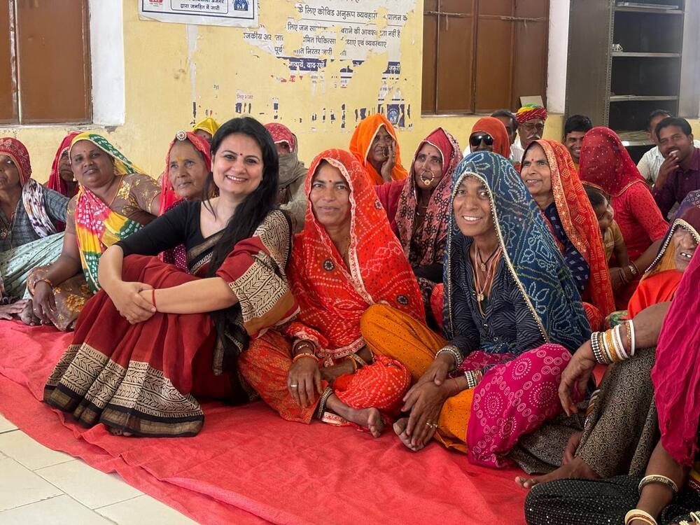 Dr. Shweta Laddha with elderly women patients at the physiotherapy centre